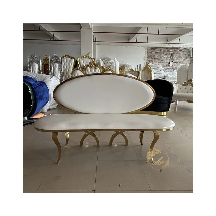 Wholesale Stainless Steel Chair Wedding Sofa Stage Couple Chair for Wedding