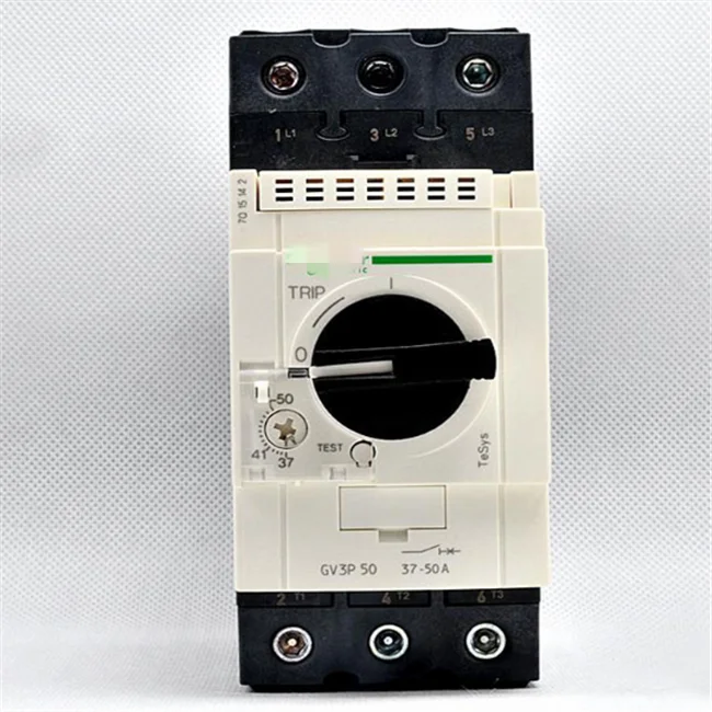 Протектор двигателя GV3P50 37-50A 3P, автоматический выключатель в литом корпусе, защитный переключатель двигателя