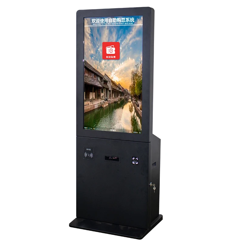 Cinema Scenic Area Unmanned Self-service Movie Ticket Printer Machine Queuing Management Information Kiosk with Cash Acceptor