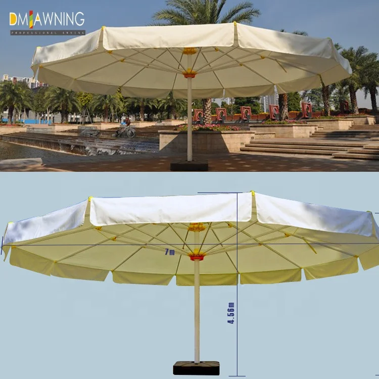 Strong Big umbrella parasol with LED lights sunshade rain cover