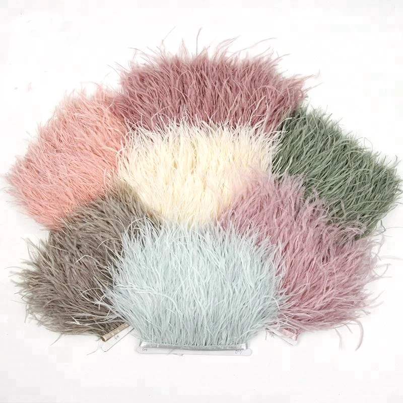 Wholesale Clothes Accessories Trimming Feather Ostrich Fringe Decorative Feathers