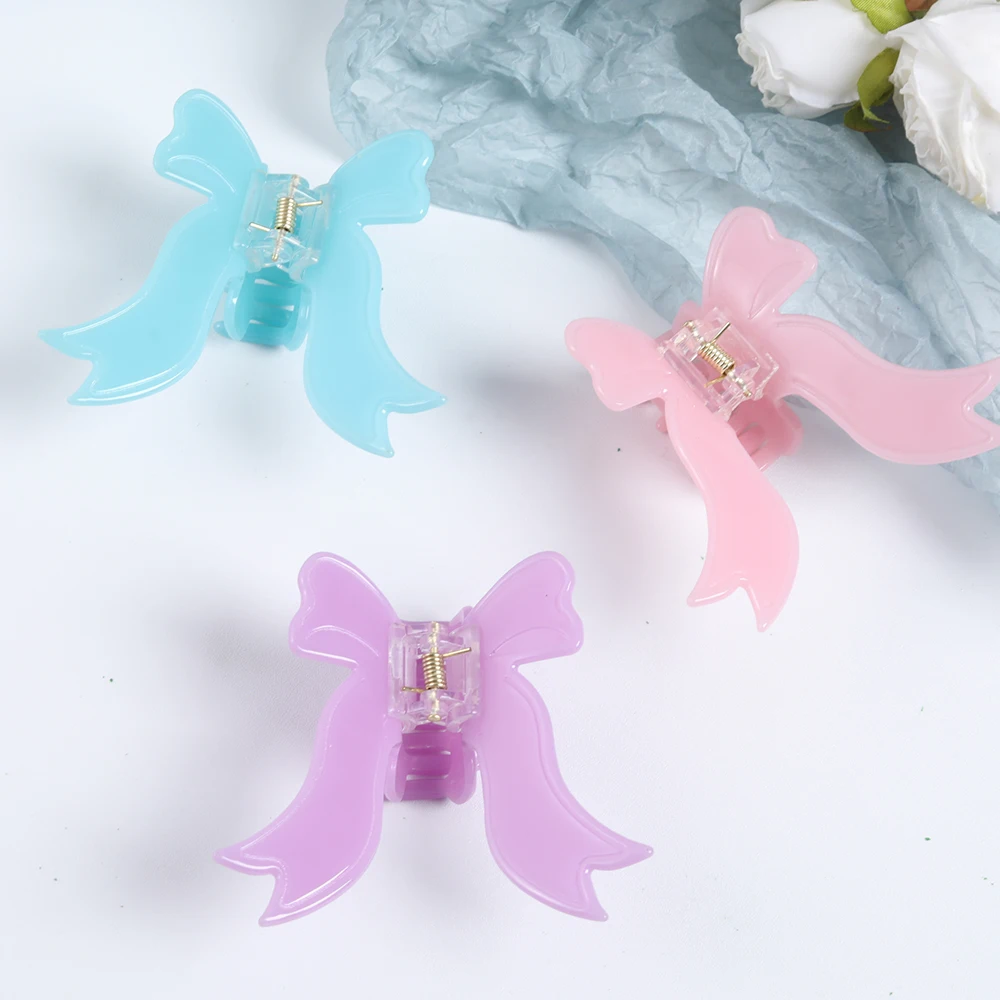personalized acetate bow hair claw clip custom shape hair clip claw for gifts