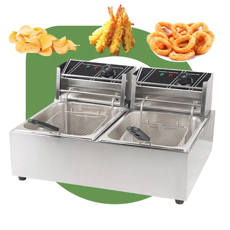 Freidora Comercial Control Chinas Electrica 6 Litros De Aceite Kitchen Fry Chicken Industry 600 Litros Patat Frita