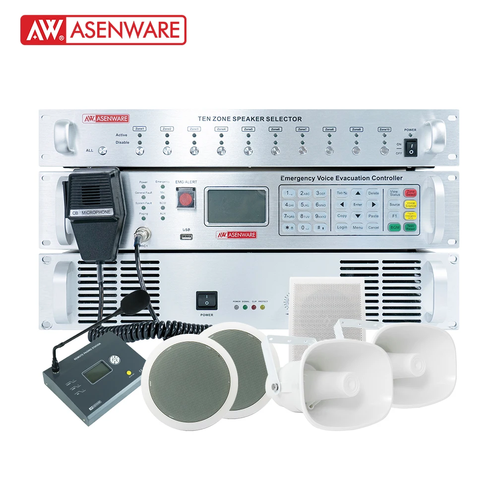 Emergency Communication System Voice Alarm Controller with 20 Trigger Input