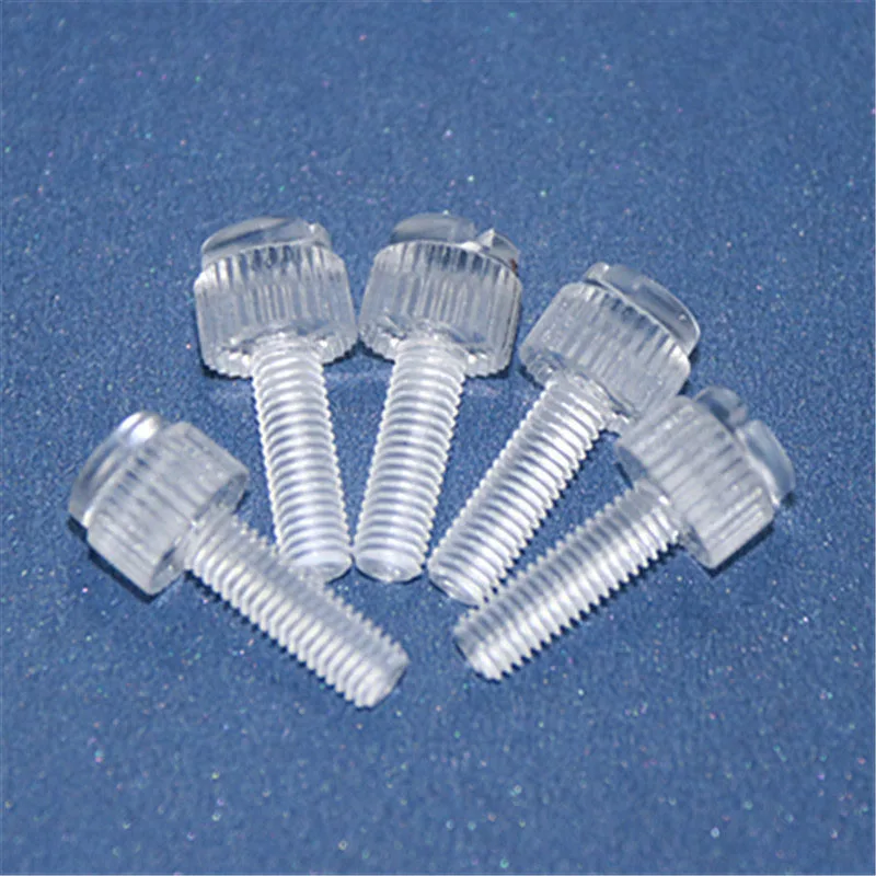 M3 M4 M5 M6 Nylon PC Transparent Slotted Round Knurled Head Acrylic Environmental Protection Plastic Thumb Screw