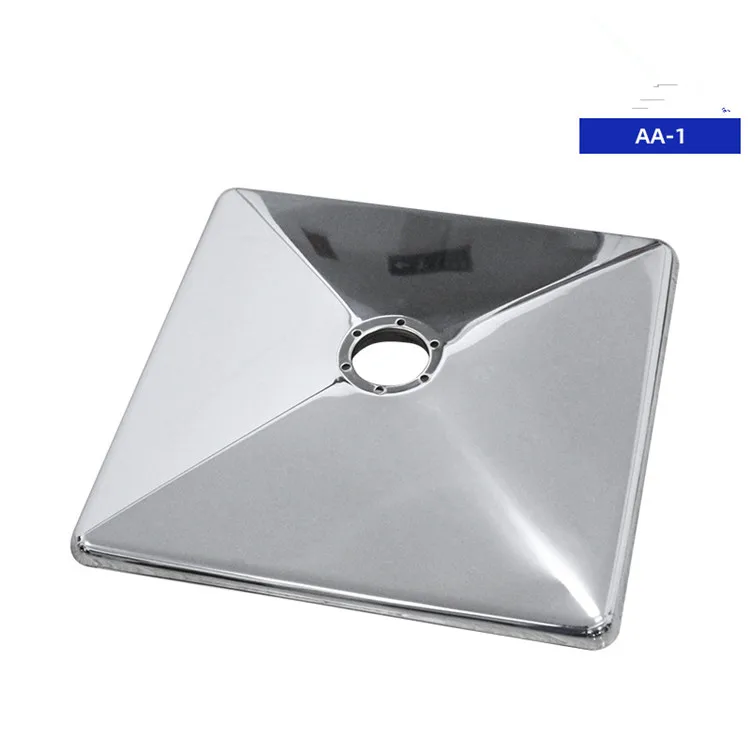 Hair salon barber chair accessories grooming chair hydraulic pump square base four holes six holes chrome square plate