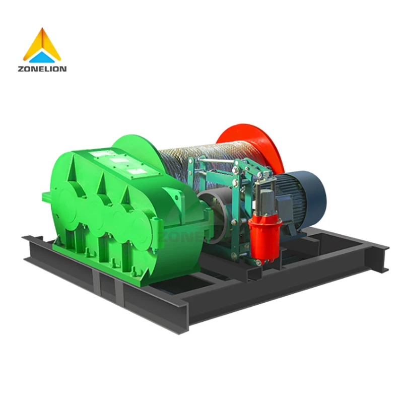 JK1Ton Pulling And Lifting Double Drum Motor 1 Ton High Speed Electric Winch