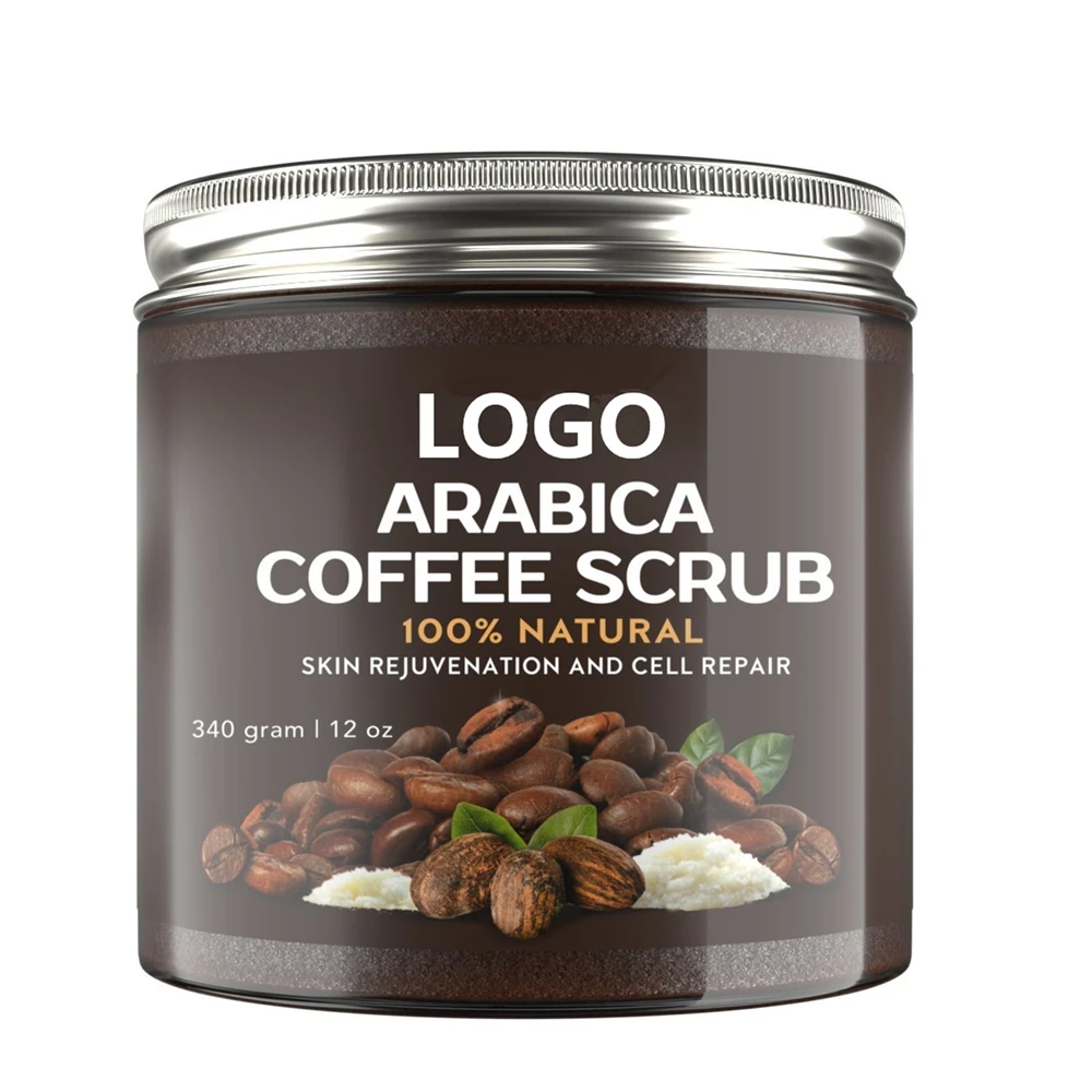 OEM/ODM органический арабика кофе для тела Скраб отбеливания отбеливающий скраб частная этикетка оптовая