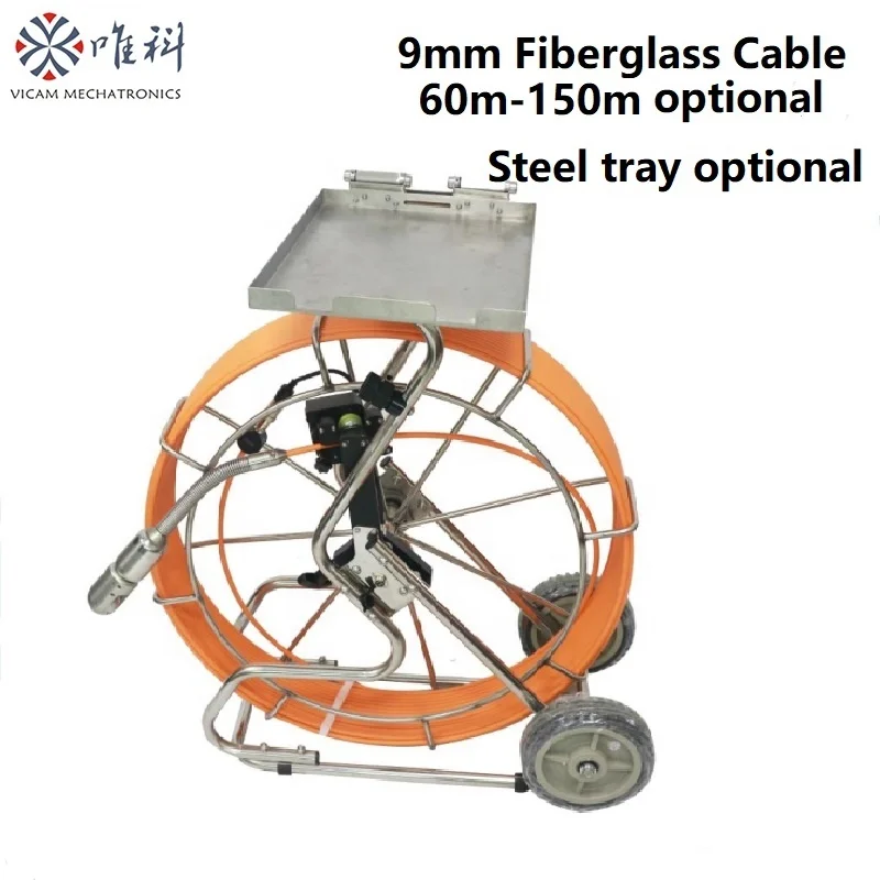 Vicam Waterproof 50mm Pan tilt Sewer inspection camera 10 inch HD screen borescope inspection camera 60m to 150m inspect cameras