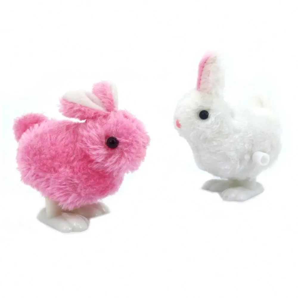 Funny Educational Other Clockwork Jumping Wind Up Animal Toys Rabbit Plush Toy