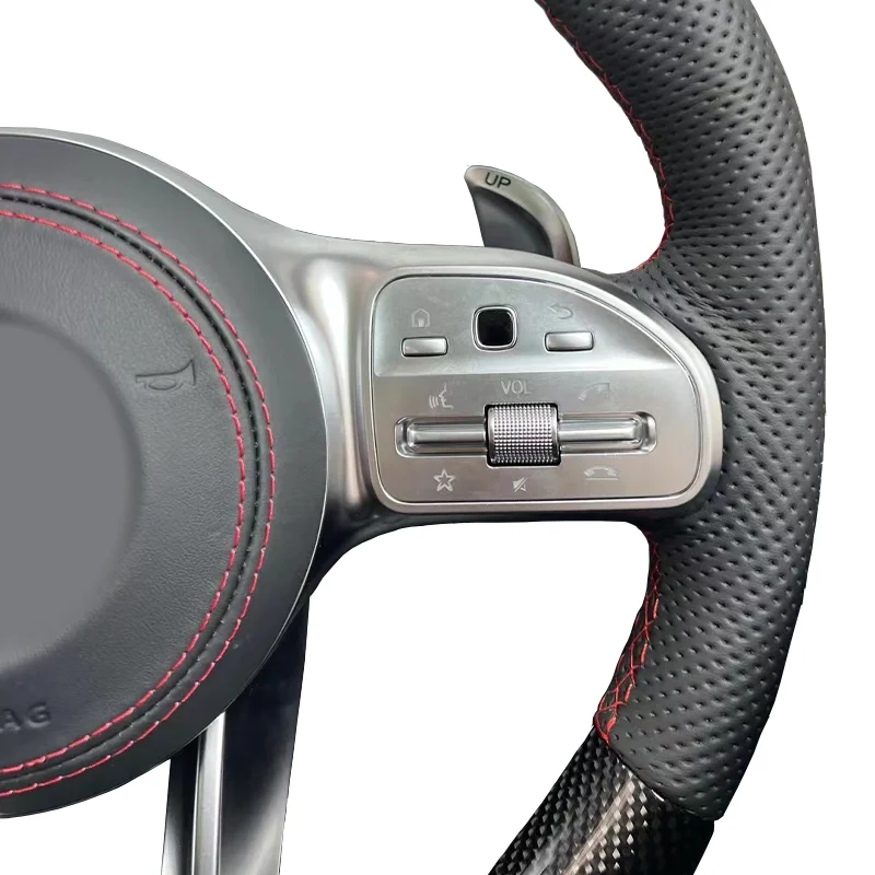 Высокое качество AMG кожа карбоновое Рулевое колесо для Mercedess Benzs W204 W205 W211 W212 W213 W222 A45 C63 gt