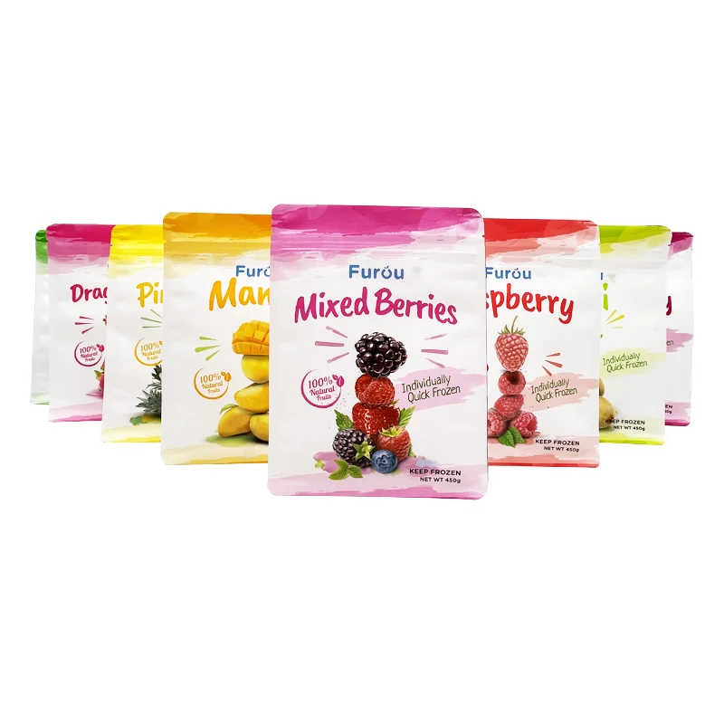 Supplier custom printed bags mylar pouch food packaging ziplock plastic bag seed packaging dried fruit snack packaging bag