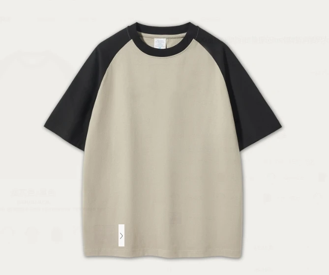 Customs-Free Cotton Vintage Garment Dye Vintage Wash Patchwork Tshirts Streetwear Stripe T-shirt for Men Top Tee Summer