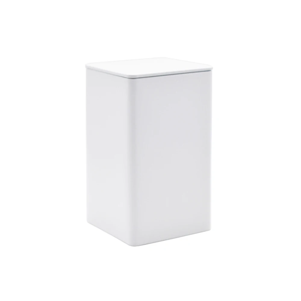 Stock 85*85*85mm 85*85*150mm Square Tea Storage Container Metal Tin Packaging Gift Box