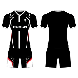 High Quality Full Set Football Jersey Quick Dry Sublimated Fabric Soccer Wear Professional  Soccer Uniform