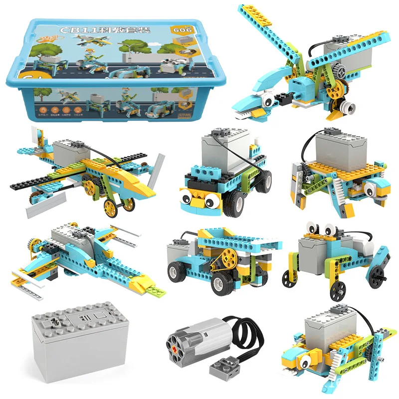 606 PCS Seience kits Constructor MOC RC Robot blocks electric educational machinery assembled DIY toys kids Building block set