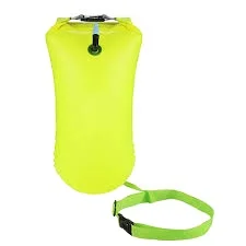 Buffalo Gear eco friendly pvc inflatable durable waterproof dry for safe swimming training tow float open swimmer swim buoy bag
