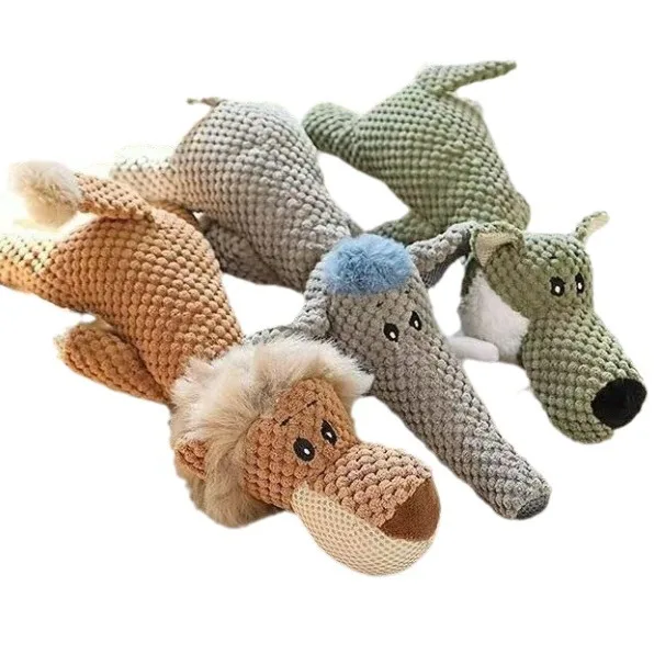 dog plush toys sound-emitting toys stuffed animal modeling teeth-cleaning bite-resistant grinding and scratching soft toys