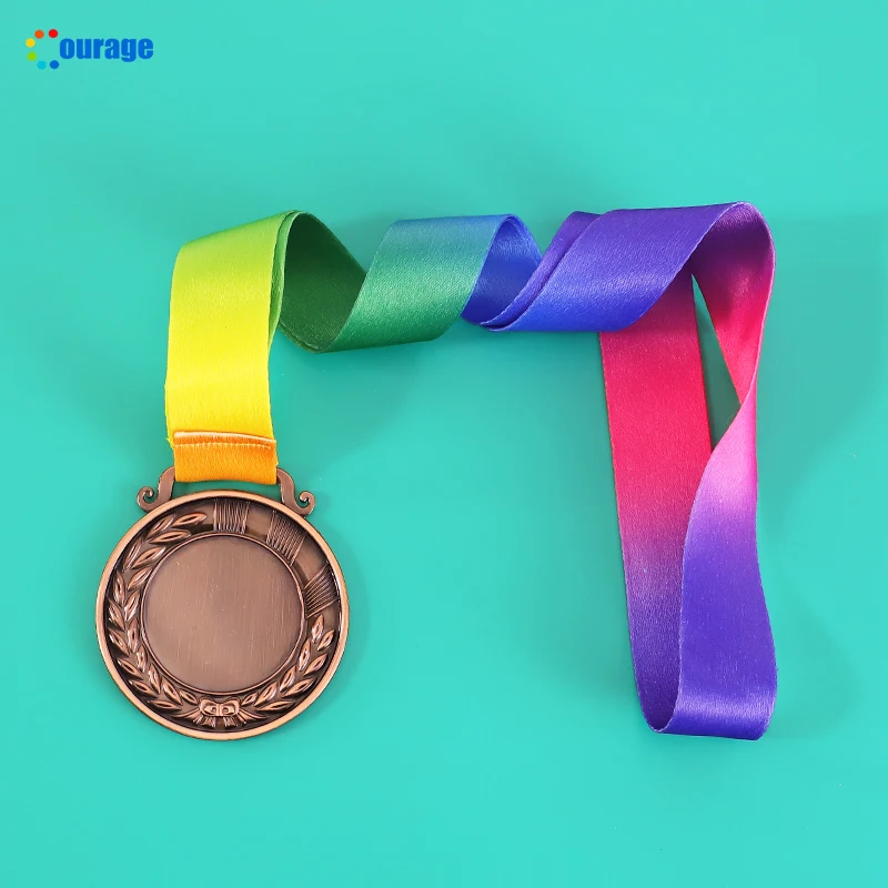 Металлические заготовки для медалей Rainbow Lanyard сублимационная индивидуальная поддержка JP-03