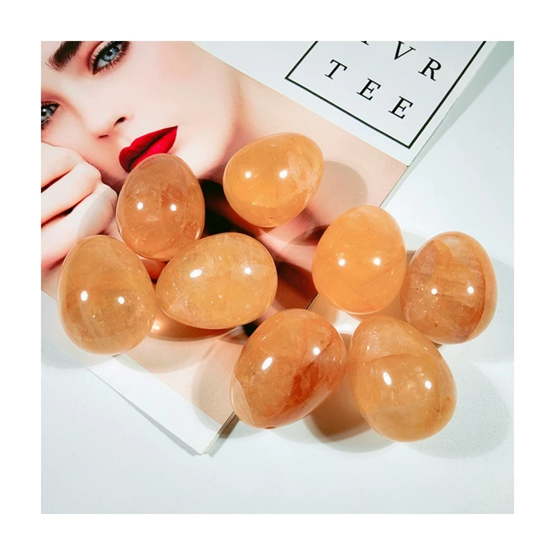 Hot Sell Cheap Price Healing Rock Quartz Crystal Yoni Eggs Natural Citrine Jade Eggs For Healing