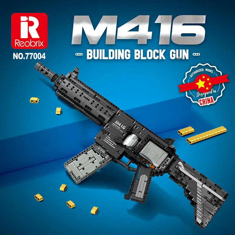 Reobrix Building Block Series of Toy Gun Army Weapons AK47 Model Bricks Construction Kits for Boys Compatible with Leading Brand