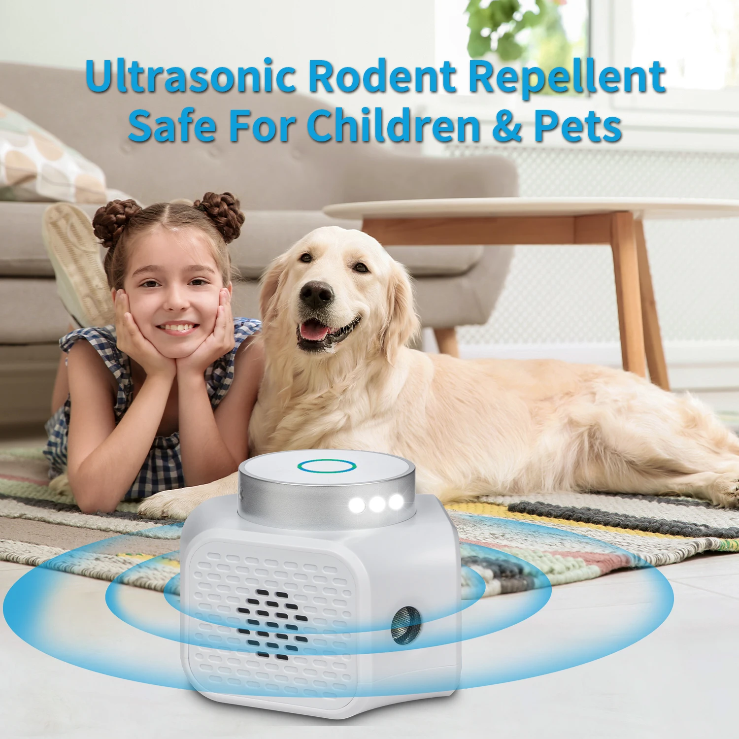 Mice Mouse Ultrasounds Repellent with Flashing LED Rodent Deterrent Ultrasonic Mos Repel