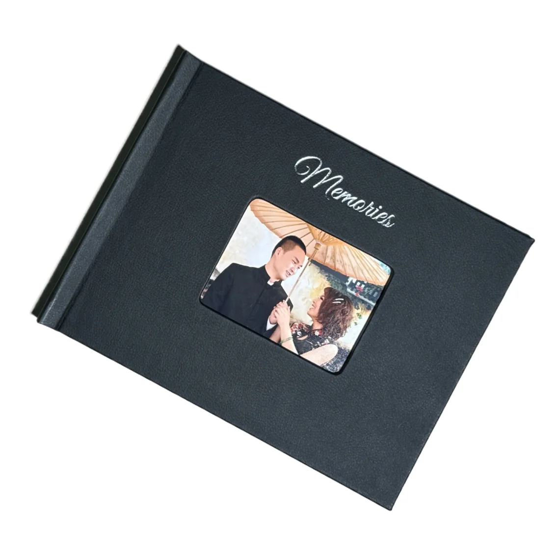 wedding leather linen photo album clamp book cover for photographer