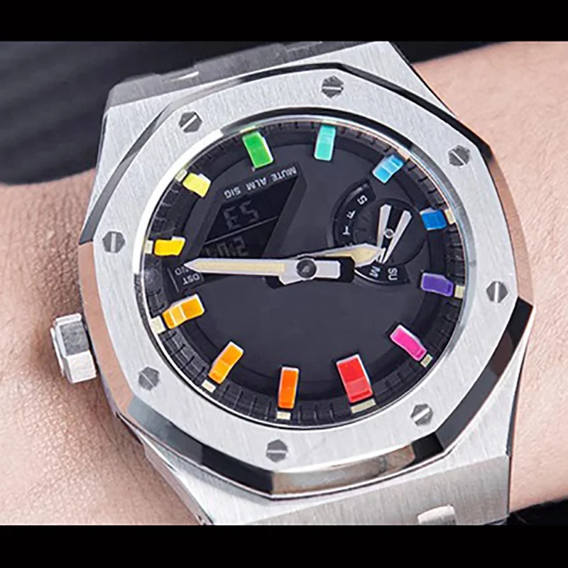 Набор модных аксессуаров для Casio из дуба Ga2100/Ga2110 хромированный