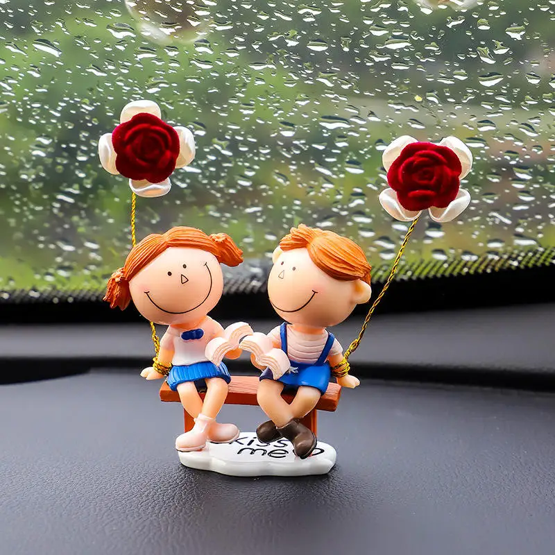 CARTOON COUPLE ACCESSORIES SUPPLIES GIFT DECORATION CENTER CONSOLE INTERIOR