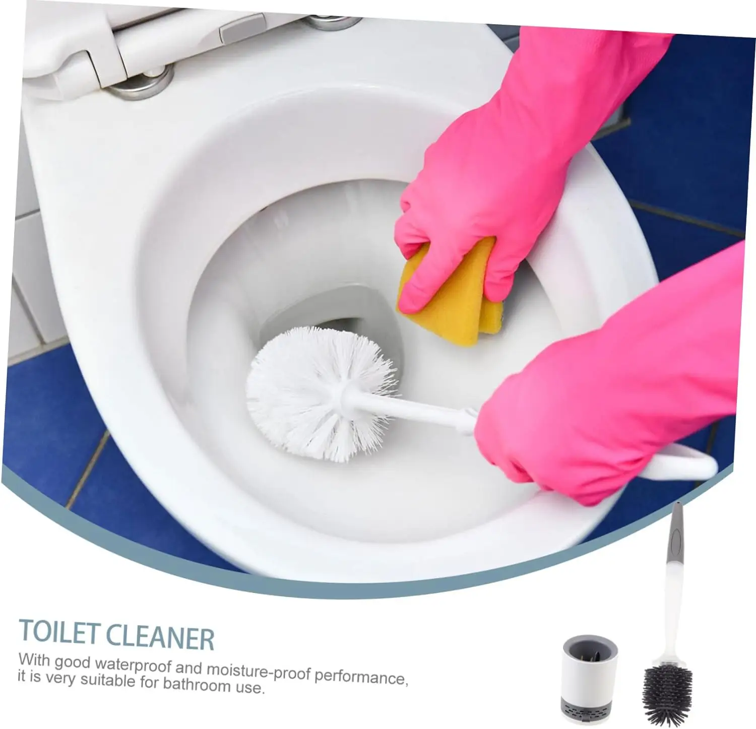 CF CTB06 Refillable Toilet Brush with soap Dispenser Bathroom Toilet Bowl Cleaner Brush Silicone Toilet Bowl Brush Holder Set