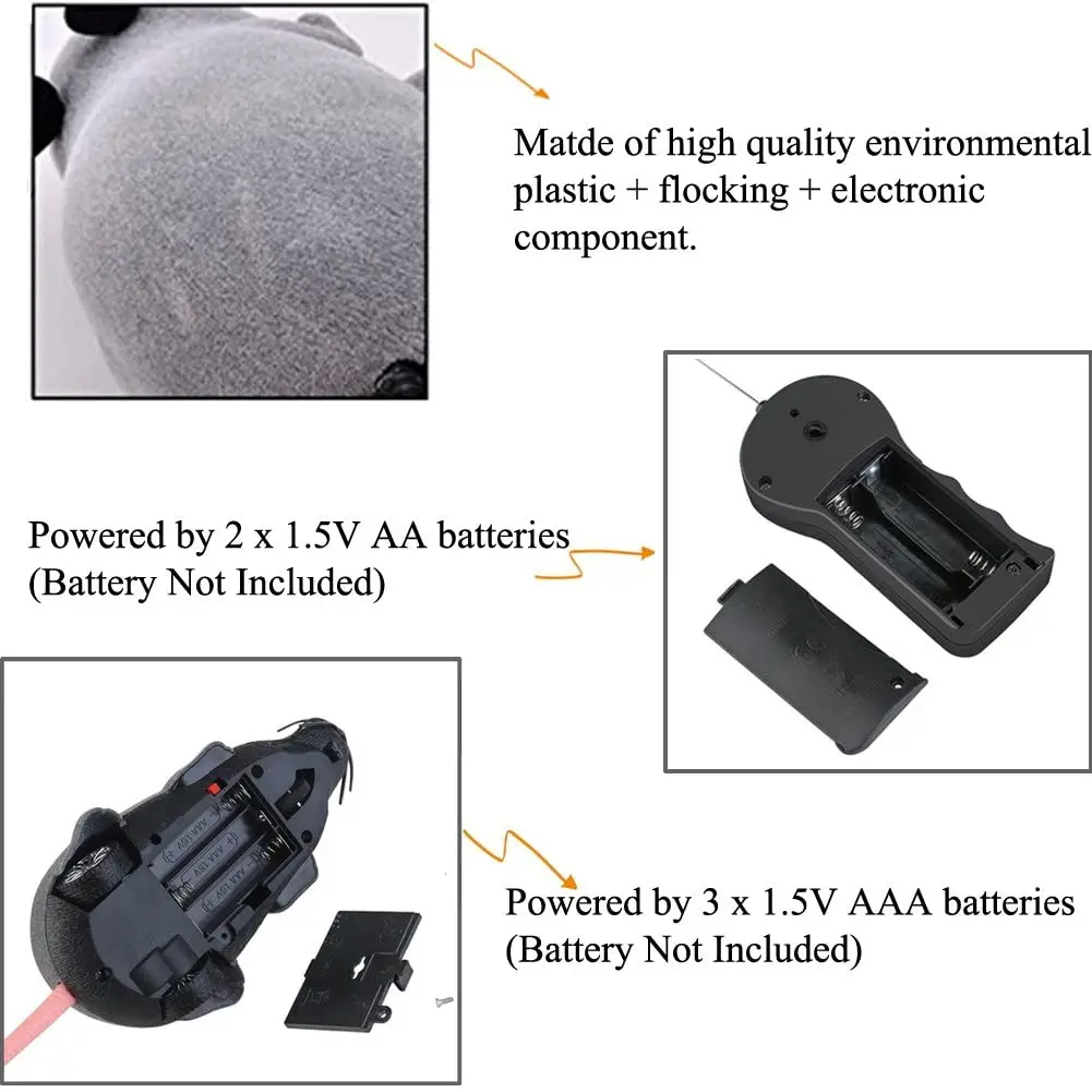 Funny Wireless Remote Control Teasing Mouse Rat Toy Fake Rat Mouse for Cats