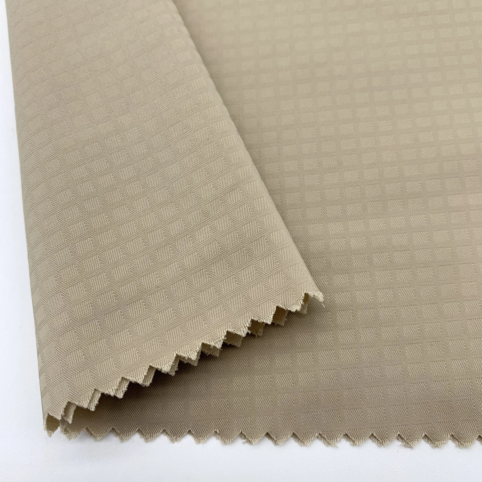 hot selling smooth soft 100%polyester T400 true memory check fabric for coat