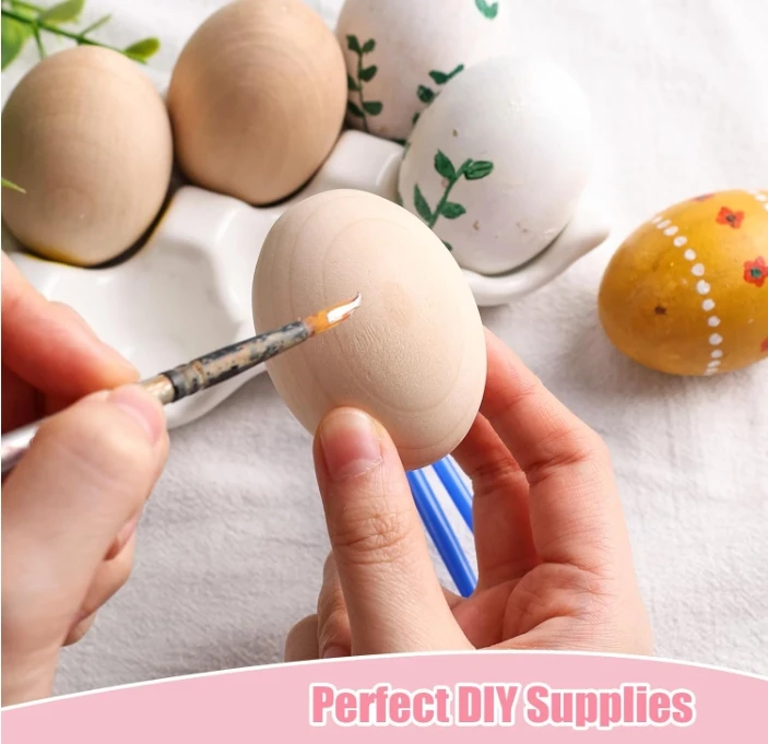 Wooden Colored Large Sandegg Cartoon Wooden Egg Wooden Sandball Wooden Egg