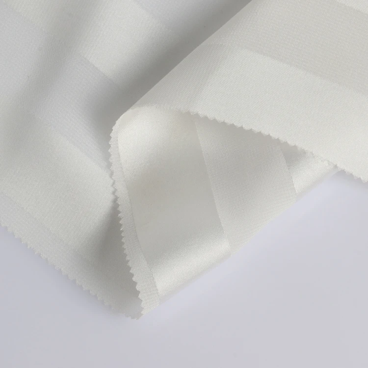 
wholesale silk like soft RECYCLED CHIFFON SATIN STRIPE(2.8CM) ECO-FRIENDLY 100% RPET fabric 