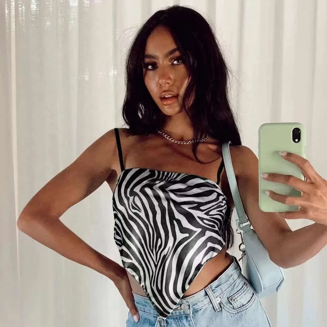 Custom Summer  Sexy  Womens Crop Bandana hanky Scarf top handkerchief top  bandana top