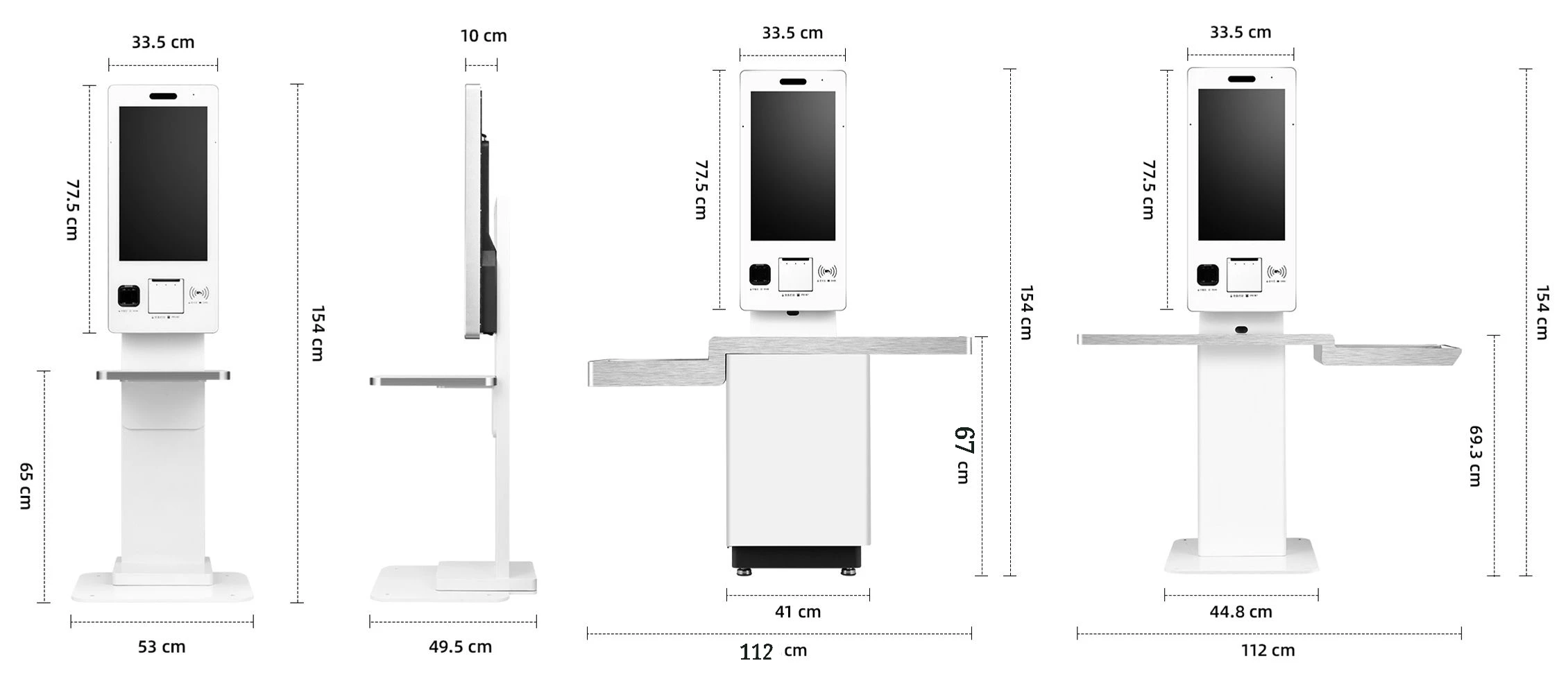 21.5' wall mount touch screen kiosk all in one pos machine with printer android technology machines terminal pos systems