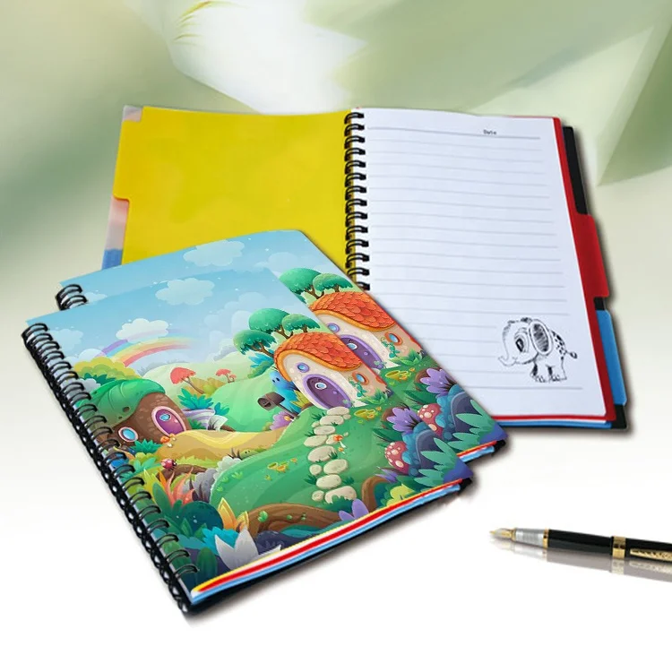 wholesale stationery a4 3d spiral notebook for office and school