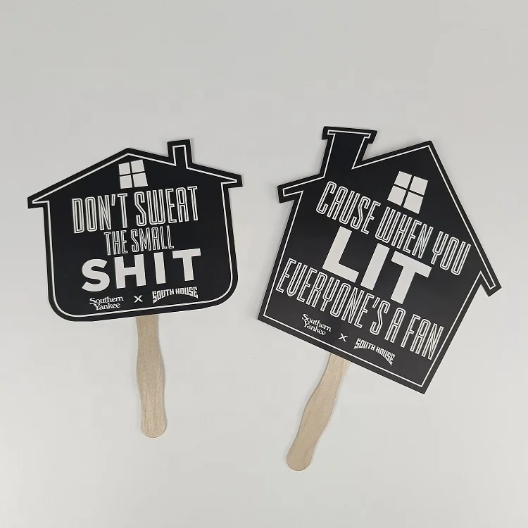 DIY Wedding Fan Church Fans Handle Craft Sticks Wavy Crafting Celebration Hand Held Fans