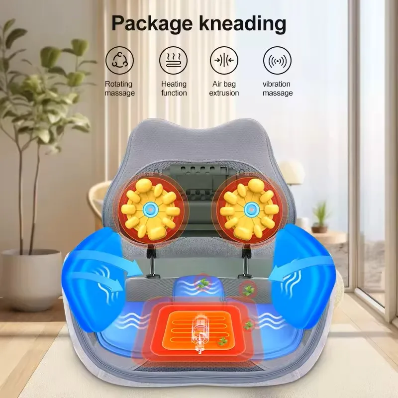 Wholesale Massage Seat Factory Shiatsu Neck Back Massager Body Vibration Massage Cushion With Heating For Back Pain