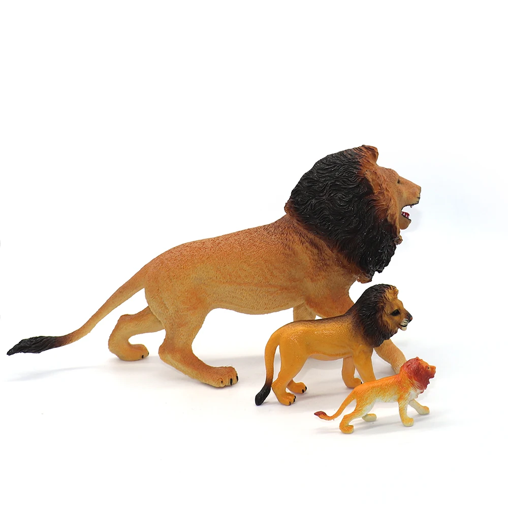 Customized Wildlife Lion PVC Statue Home Decoration Animal Ornament