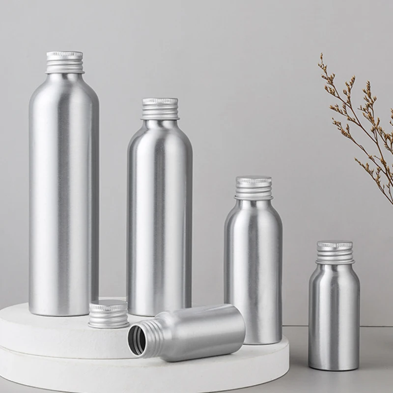 15 30 50 ml 80 100 120 ml 150 250 metal aluminum bottle with metal lid for Cosmetic Oil