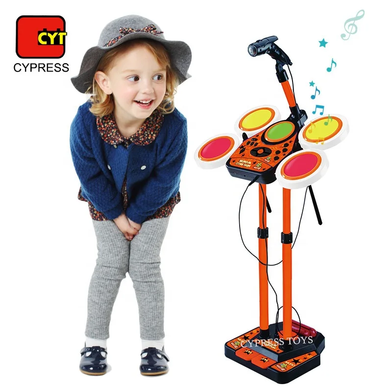 Wholesale Jazz Drum Toy Microphone Karaoke Set Musical Instrument For Kids