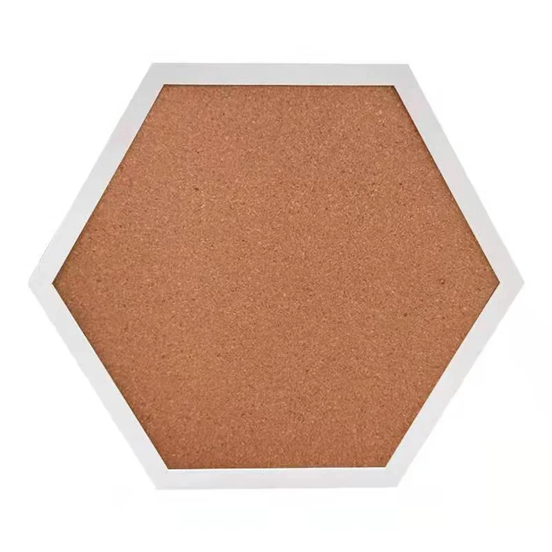 Цена производителя, лидер продаж, шестигранная пробковая декоративная плитка, доска для записей в черной рамке