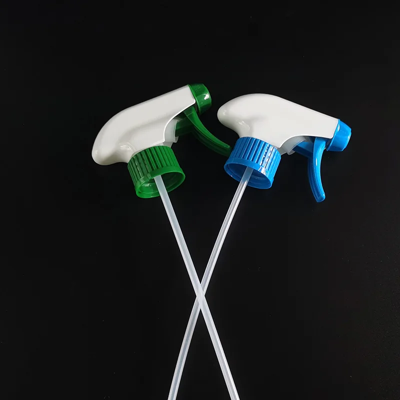 Manufacturer Supplies Foam Plastic High-quality Flat Pump square Gun Button-type Plastic Nozzle 28 Teeth Double Cover square Gun