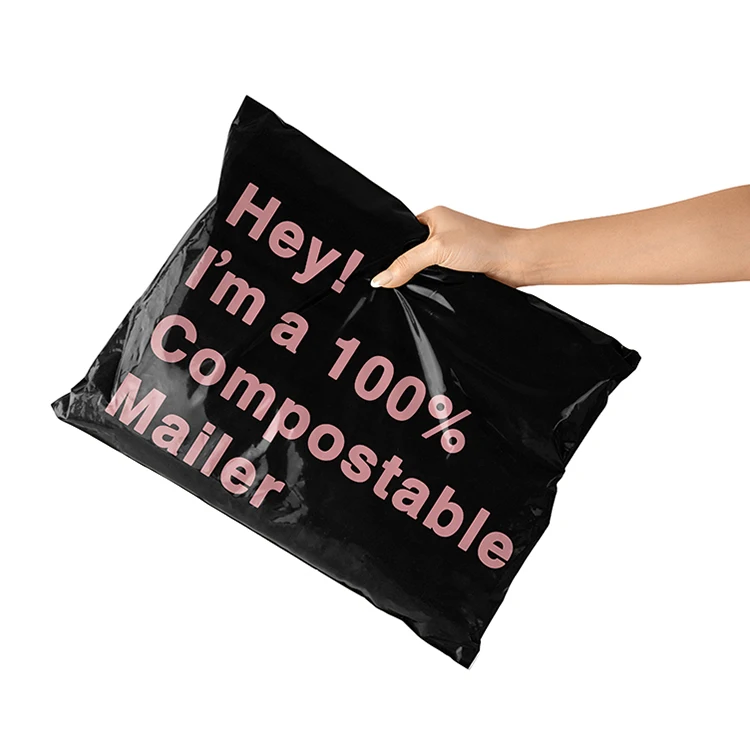 
Custom New Design Black Sac Courier Poly Mailers Mailing Bags For Clothing 