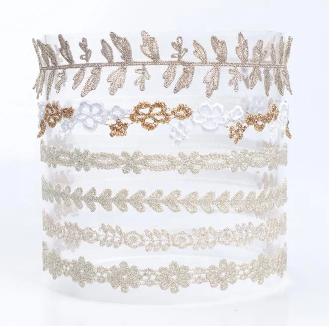UNIQ Lace Embroidery Floral Flower Elastic Hair Bands Kids Baby Headband and Bows Baby