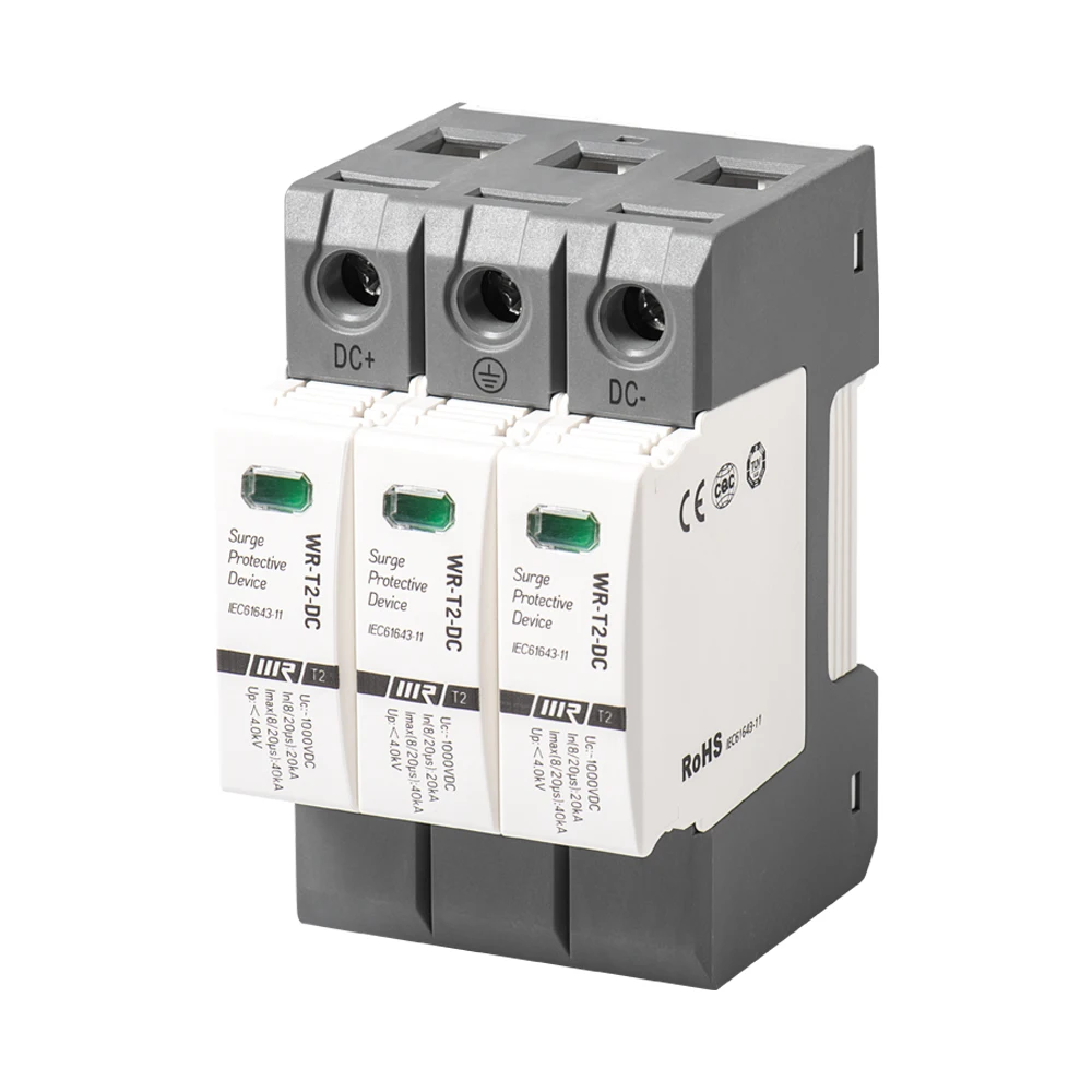 Overvoltage Protection Surge Protector Type2 800vdc 1000vdc Fuse Switch Solar Energy System 1500vdc DC SPD