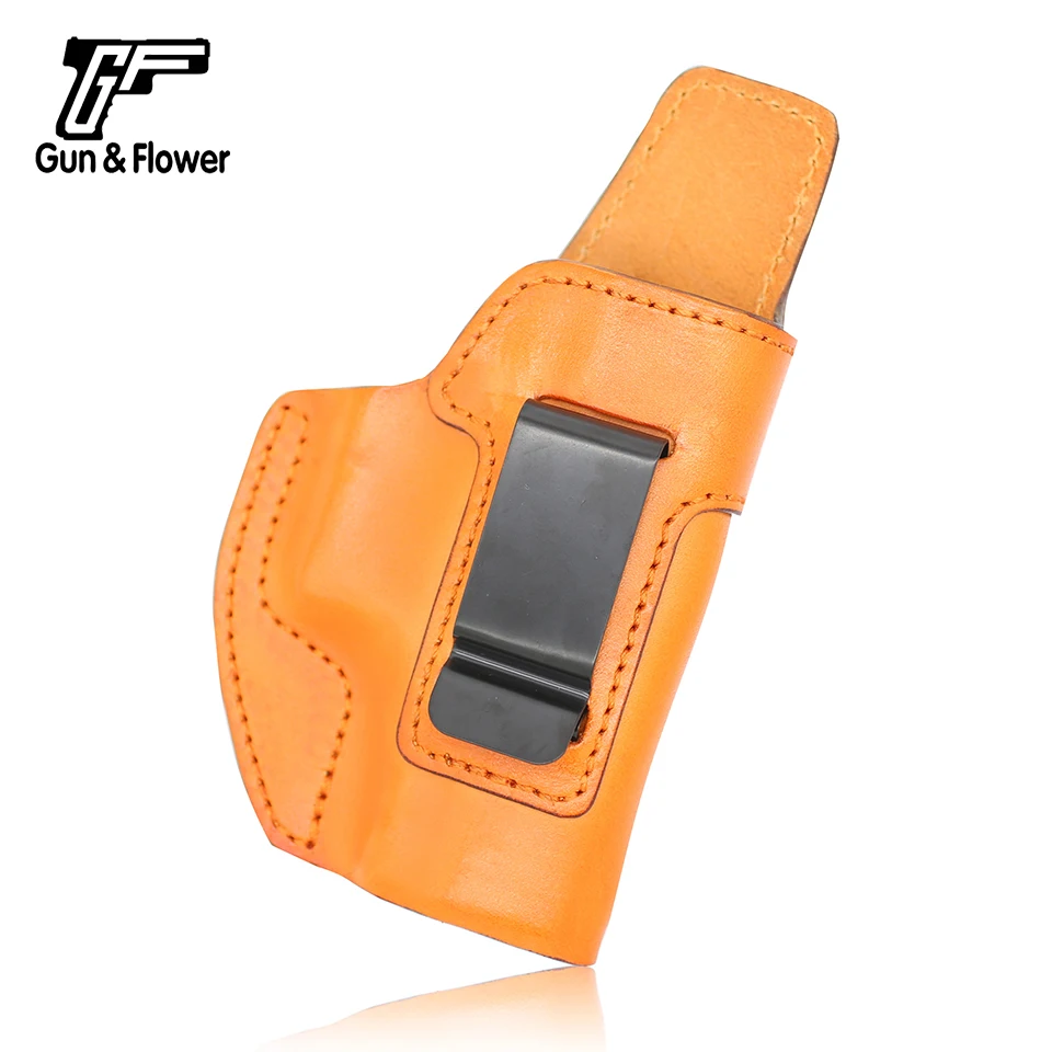 
Gun&Flower Open Top Belt Clip IWB Leather Gun Holster for Walther PPQ 