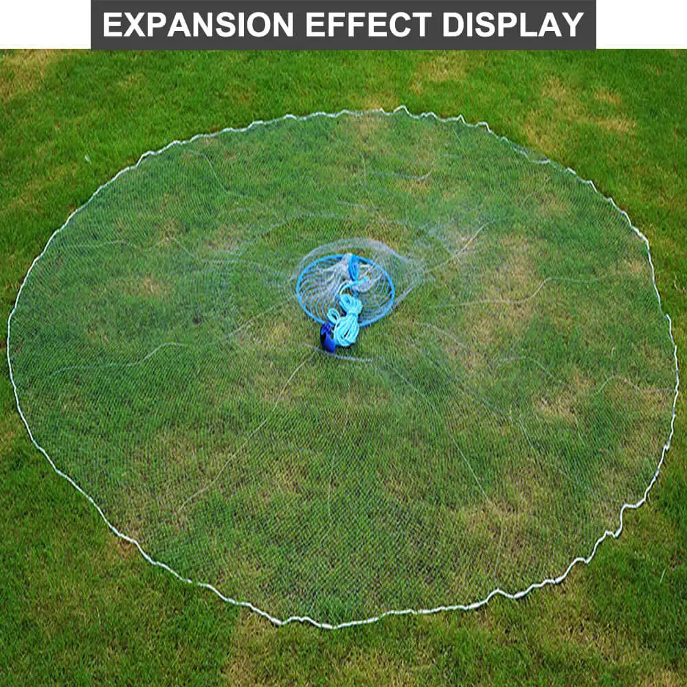 wholesale High quality buy nylon monofilament lines Fly Hand Cast Net Throw Catch drawstring casting fishing net sale