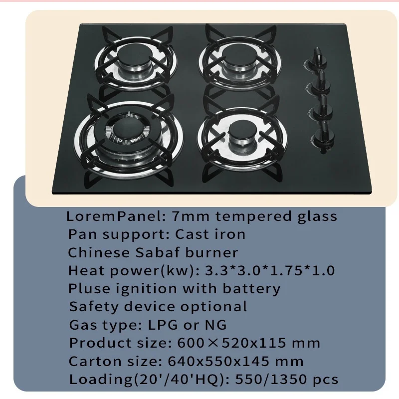 China Best Seller High Quality 4 Burner Electric Induction Cooker Stove Stainless Steel Surface Glass Multiple Induction Hob
